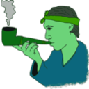 download Man With A Pipe clipart image with 90 hue color