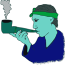 download Man With A Pipe clipart image with 135 hue color