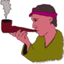 download Man With A Pipe clipart image with 315 hue color