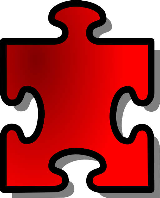 Red Jigsaw Piece 13