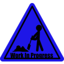 download Work In Progress clipart image with 180 hue color