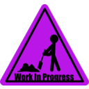 download Work In Progress clipart image with 225 hue color