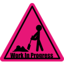 download Work In Progress clipart image with 270 hue color