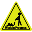 download Work In Progress clipart image with 0 hue color