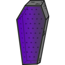 download Coffin clipart image with 270 hue color