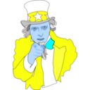 download Uncle Sam clipart image with 180 hue color