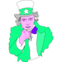 download Uncle Sam clipart image with 270 hue color