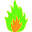 download Fire clipart image with 45 hue color