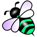 download Bee clipart image with 90 hue color