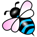 download Bee clipart image with 135 hue color