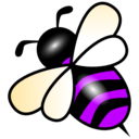 download Bee clipart image with 225 hue color