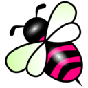 download Bee clipart image with 270 hue color