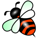 download Bee clipart image with 315 hue color