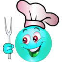 download Cook Smiley Emoticon clipart image with 135 hue color