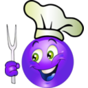 download Cook Smiley Emoticon clipart image with 225 hue color