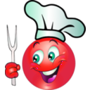 download Cook Smiley Emoticon clipart image with 315 hue color