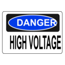 download Danger High Voltage Alt 3 clipart image with 225 hue color