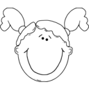 download Girlface7 clipart image with 45 hue color