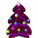 download Christmas Tree clipart image with 225 hue color