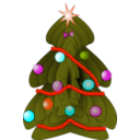 download Christmas Tree clipart image with 315 hue color