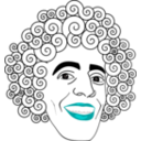 download Clown Val clipart image with 180 hue color
