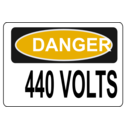 download Danger 440 Volts clipart image with 45 hue color
