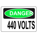 download Danger 440 Volts clipart image with 135 hue color