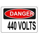 download Danger 440 Volts clipart image with 0 hue color