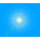 download Sun clipart image with 0 hue color