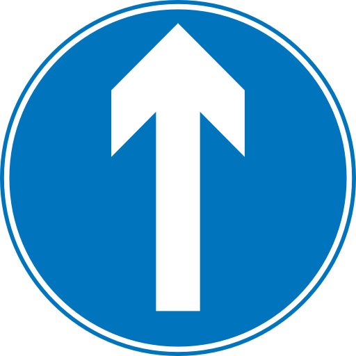 Roadsign Ahead Only