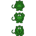 download See Hear Speak No Evil Monkey clipart image with 90 hue color