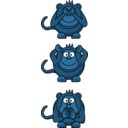download See Hear Speak No Evil Monkey clipart image with 180 hue color