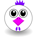 download Funny Chicken Face Cartoon clipart image with 270 hue color