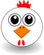 Funny Chicken Face Cartoon