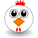 Funny Chicken Face Cartoon