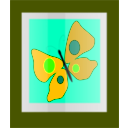 download Butterfly Frame clipart image with 45 hue color