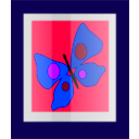 download Butterfly Frame clipart image with 225 hue color