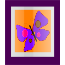 download Butterfly Frame clipart image with 270 hue color