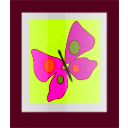 download Butterfly Frame clipart image with 315 hue color