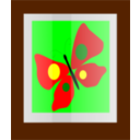 download Butterfly Frame clipart image with 0 hue color