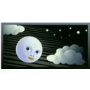 download Curious Moon clipart image with 45 hue color