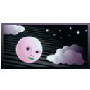 download Curious Moon clipart image with 135 hue color