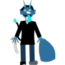 download Devil clipart image with 180 hue color