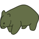 download Wombat clipart image with 45 hue color