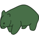 download Wombat clipart image with 90 hue color