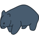 download Wombat clipart image with 180 hue color