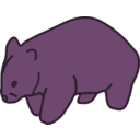 download Wombat clipart image with 270 hue color