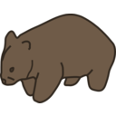 download Wombat clipart image with 0 hue color