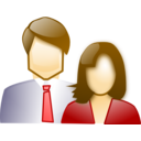 download Couple clipart image with 0 hue color