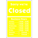download Sorry Were Closed clipart image with 180 hue color